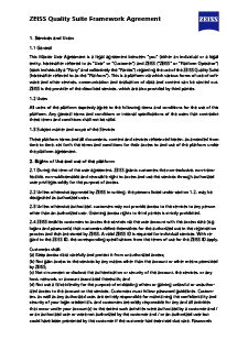 ZEISS Quality Suite Framework Agreement öğesinin ön izleme görüntüsü