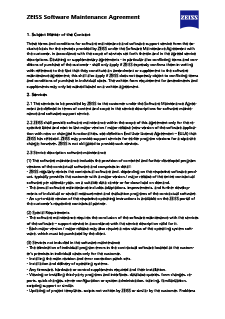 ZEISS Software Maintenance Agreement öğesinin ön izleme görüntüsü