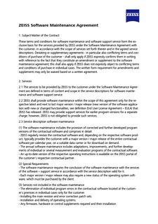 ZEISS Software Maintenance Agreement öğesinin ön izleme görüntüsü