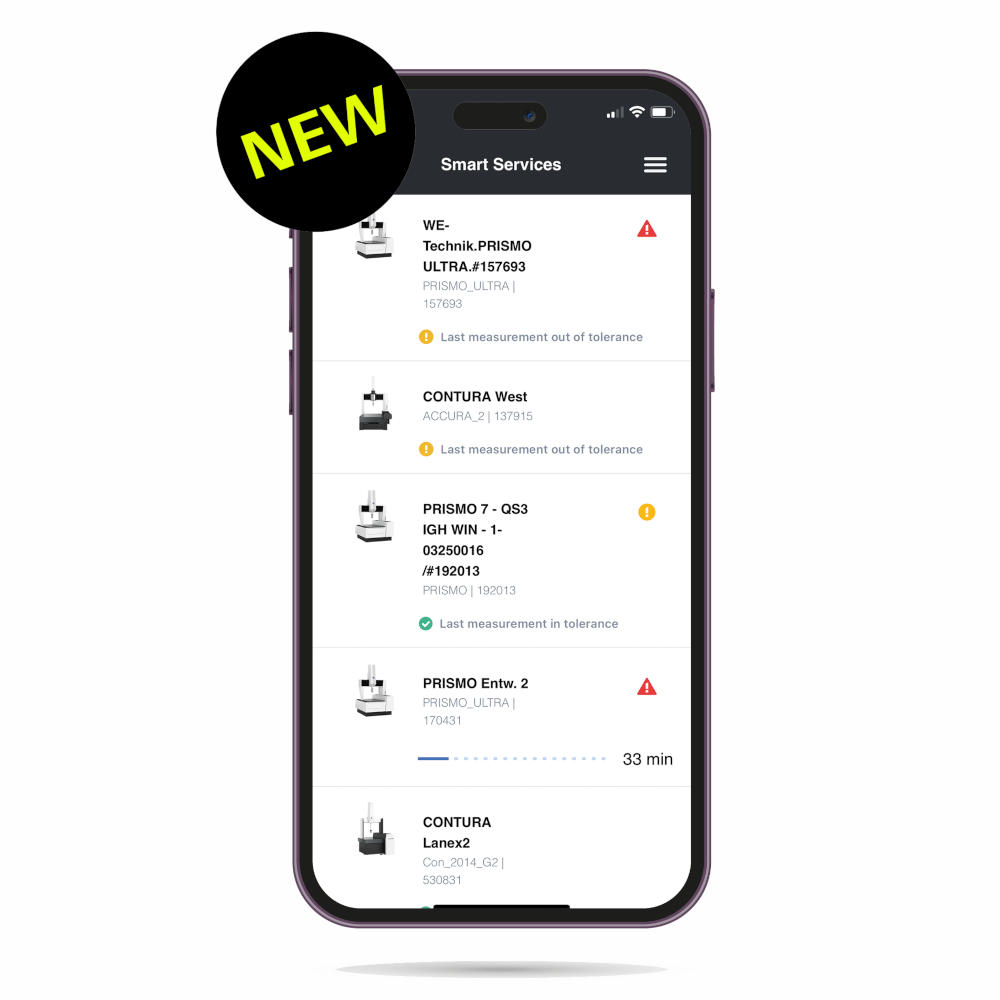 ZEISS Smart Services Dashboard'un Mobil Genel Görünümü