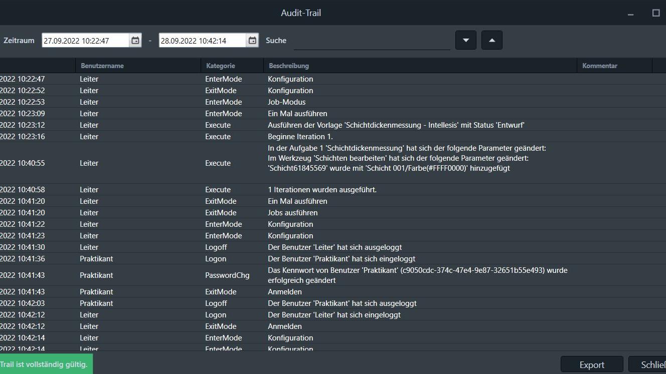 Audit Trail aracı
