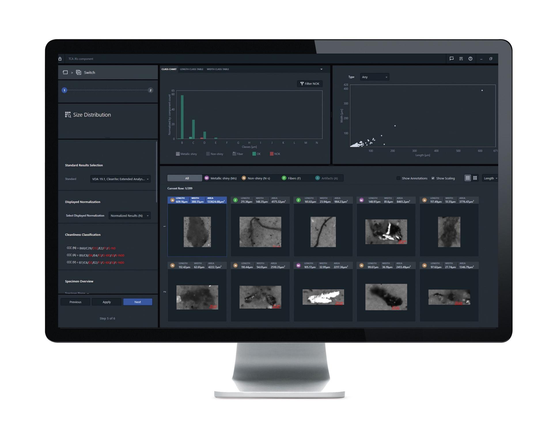 ZEISS ZEN core Teknik Temizlik Analizi ile değerlendirme