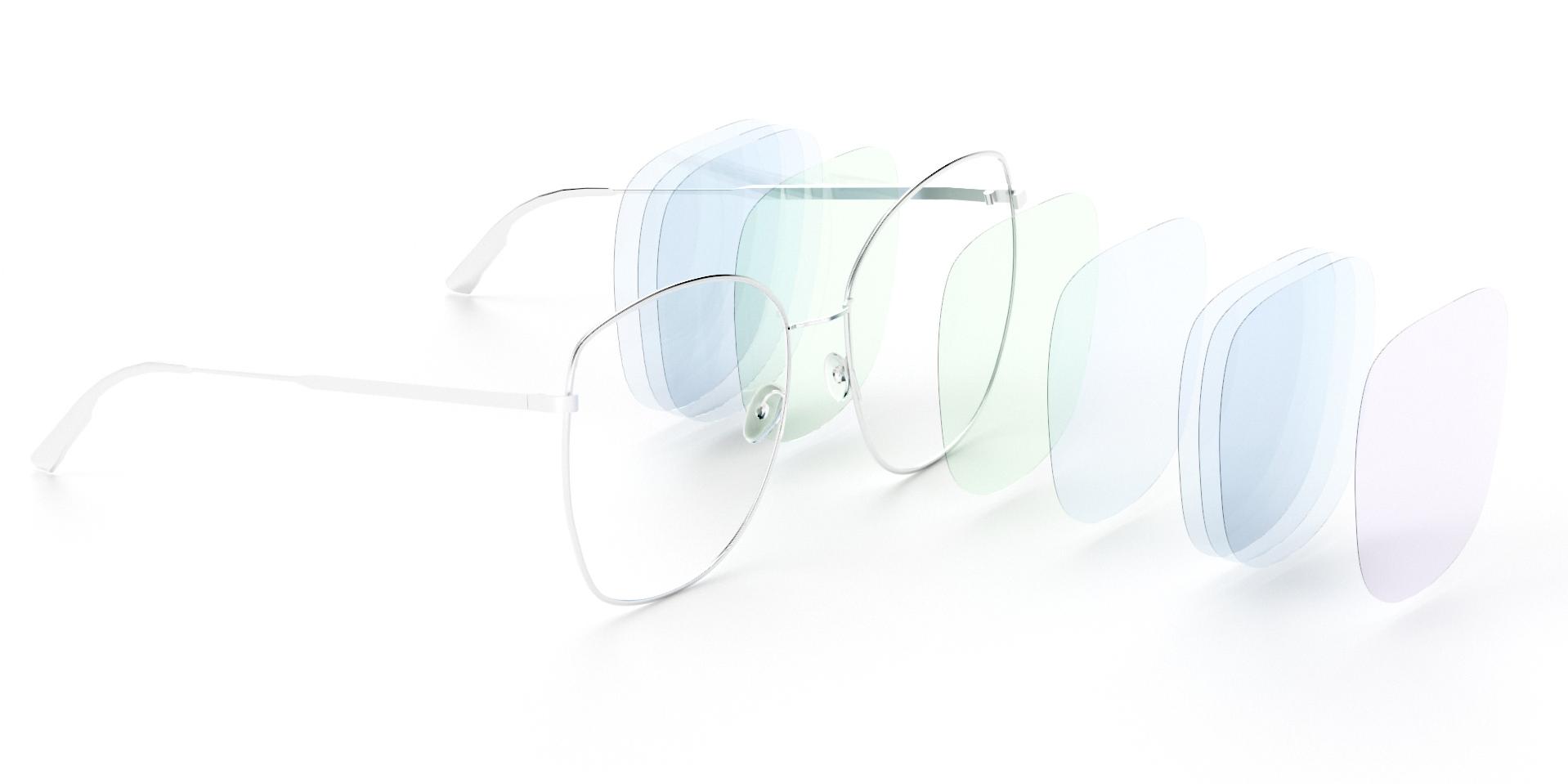 ZEISS DuraVision ürünlerinin farklı faydalarından sorumlu kaplama tiplerini gösteren şematik görsel: UV koruması, dayanıklılık, kir direnci, yansıma önleyici ve kolay temizlenebilir.